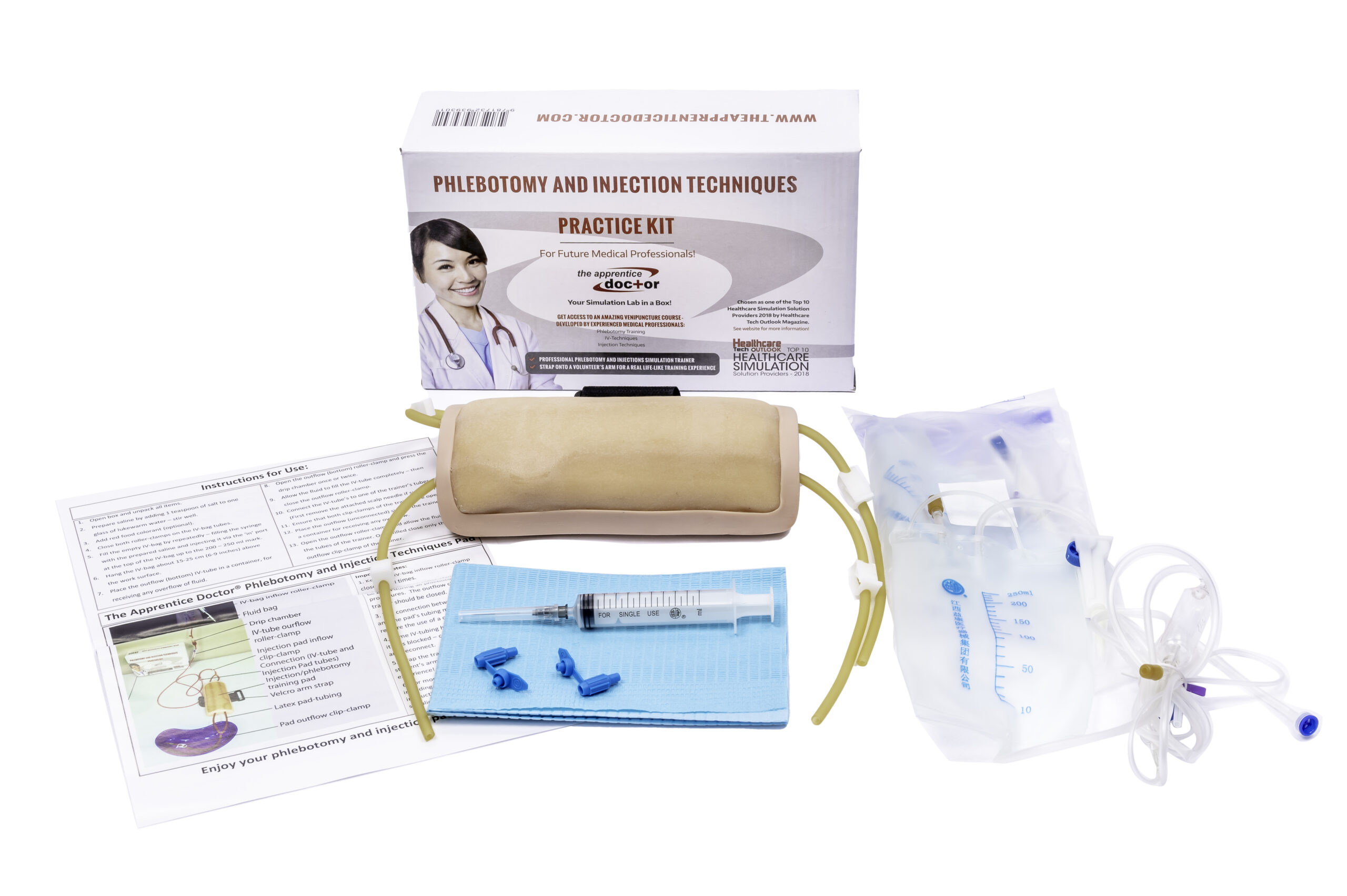 Apprentice Doctor® Phlebotomy and Injection Techniques Trainer - Instructions for Use